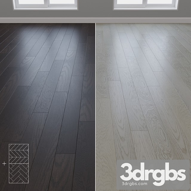 Parquet oak 2 types layout herringbone chevron and linear setduo28 3dsmax Download - thumbnail 1