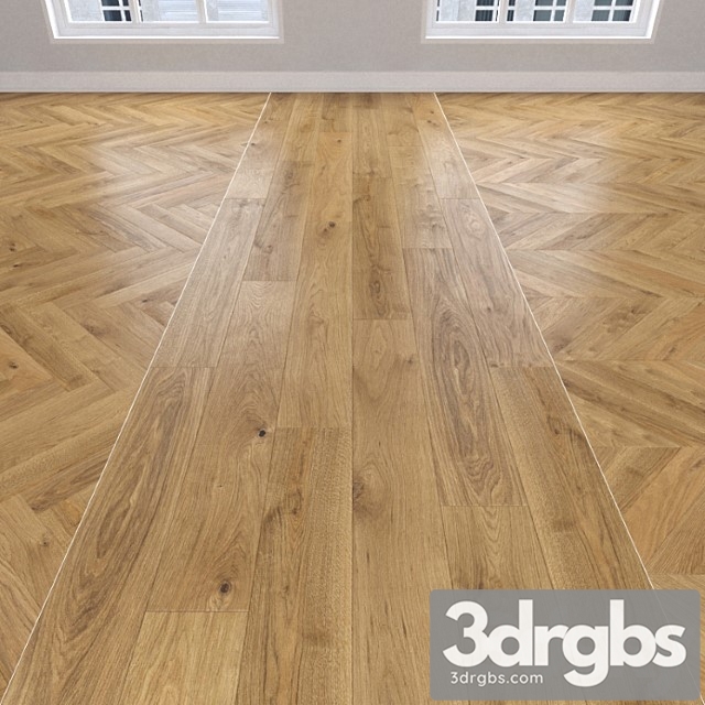 Parquet Oak 3 Types Herringbone Linear Chevron 2 3dsmax Download - thumbnail 1