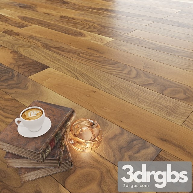 Walnut natural parquet 3dsmax Download - thumbnail 1