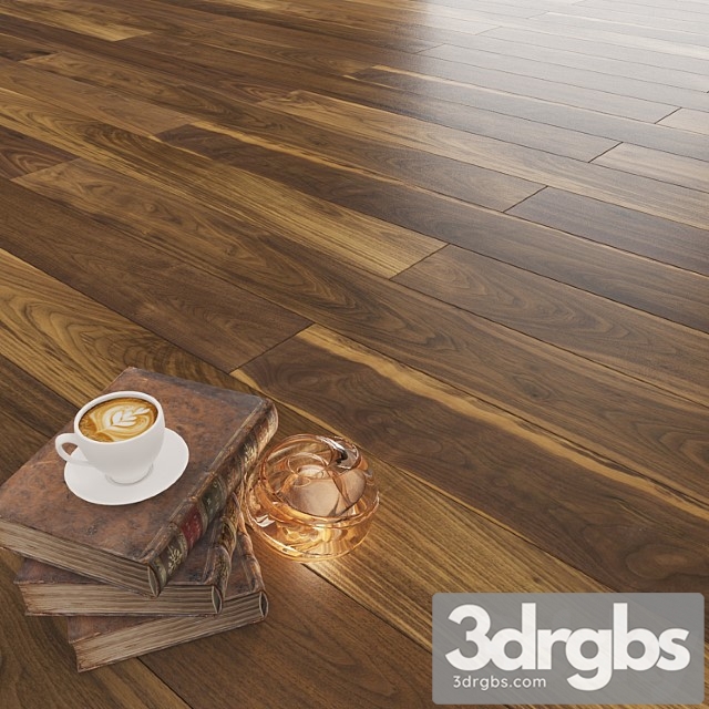 Walnut polish flooring 3dsmax Download - thumbnail 1