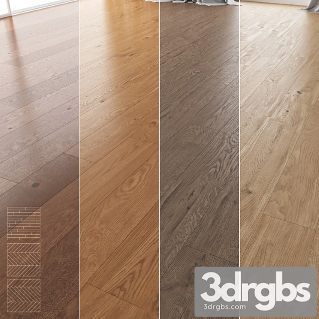 Wood floor set 05 3dsmax Download - thumbnail 1