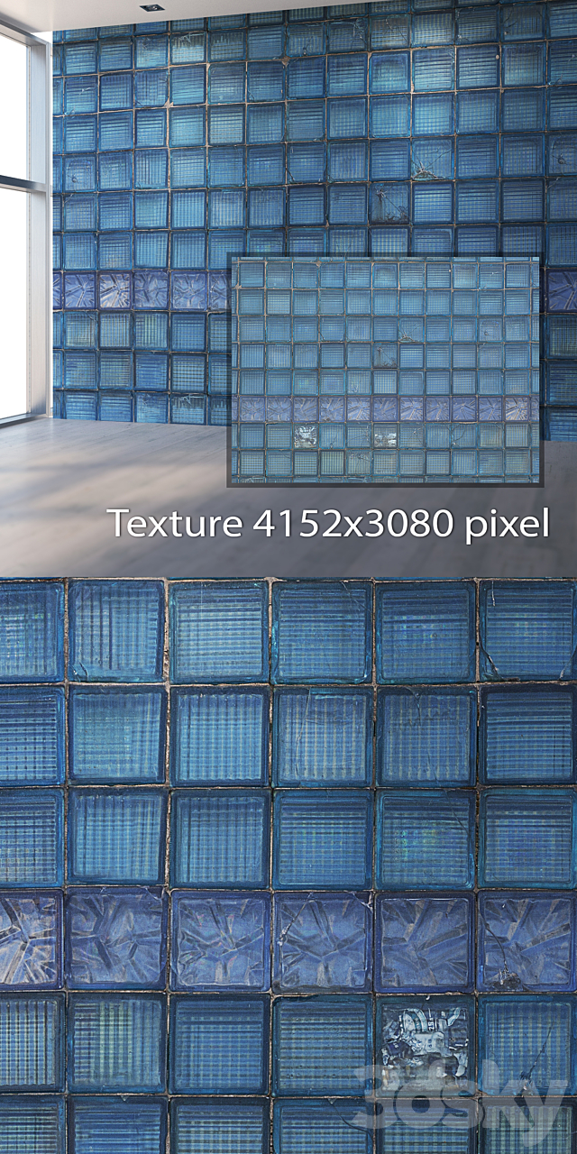 Glass block 722 3DS Max Model - thumbnail 2