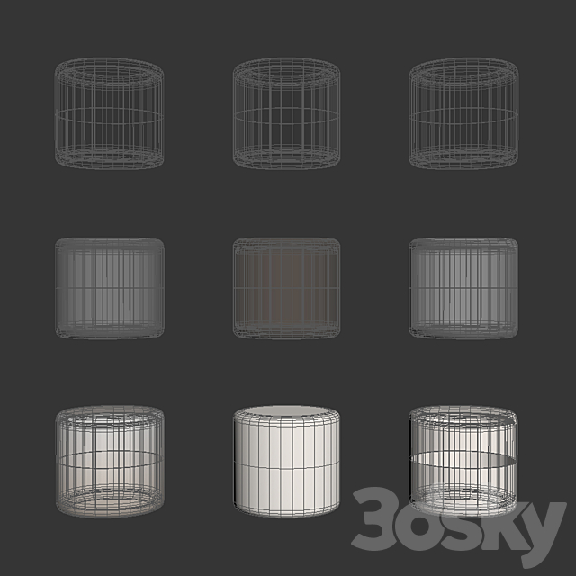 Glass material set 3DS Max Model - thumbnail 3