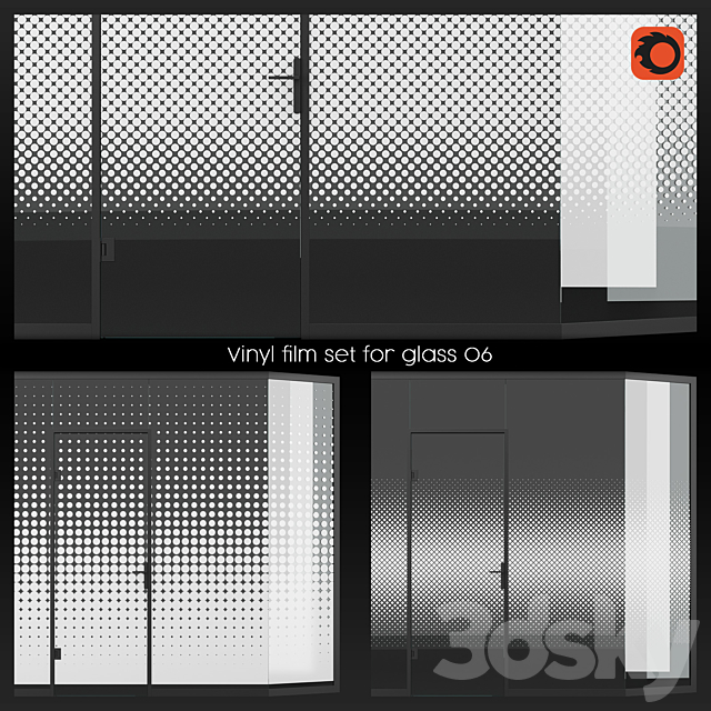 Vinyl film set for glass 06 3ds Max - thumbnail 1