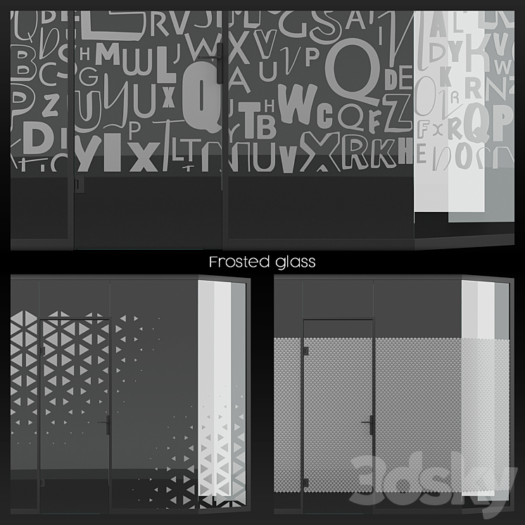 Vinyl film set for glass 08 3DS Max Model - thumbnail 2