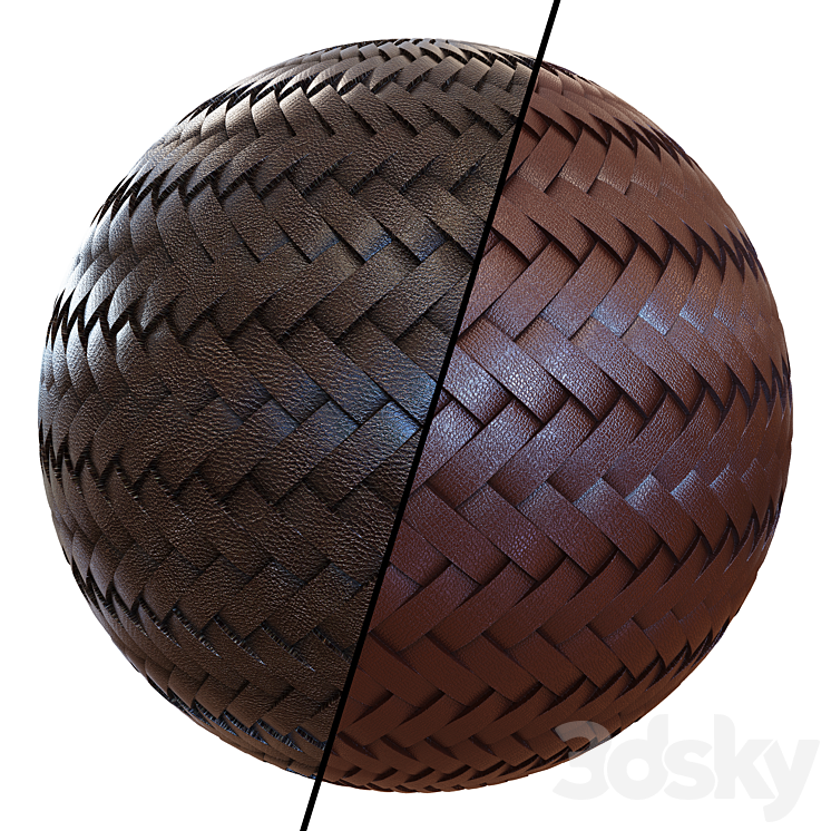 Braided leather 3DS Max Model - thumbnail 1