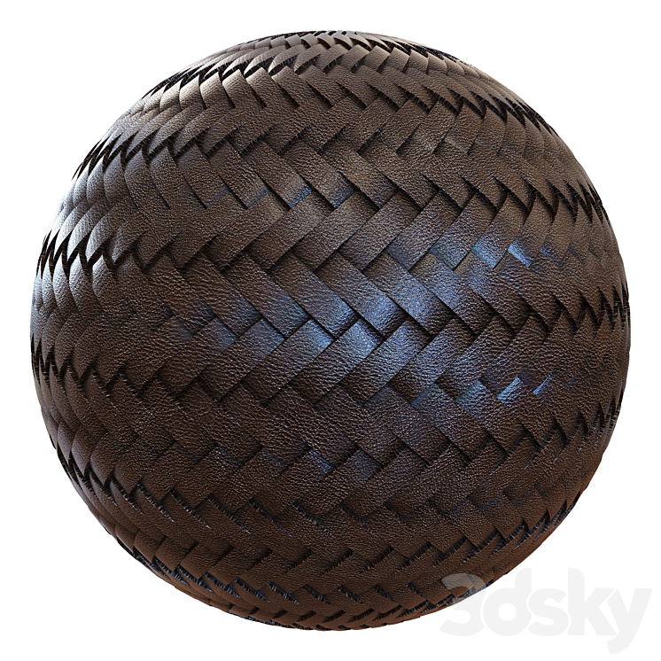 Braided leather 3DS Max Model - thumbnail 2