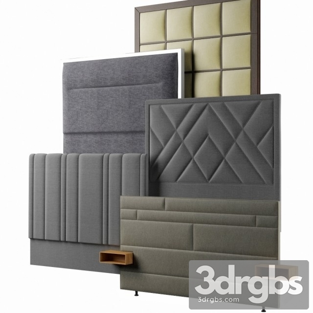 Fabric Headboard Set 1 3dsmax Download - thumbnail 1