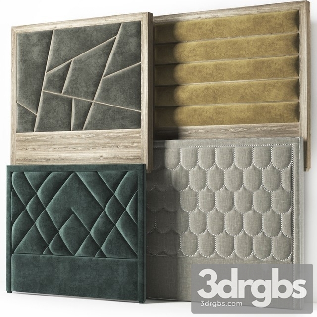 Fabric Headboard Set 2 3dsmax Download - thumbnail 1