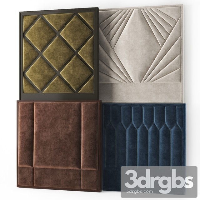 Fabric Headboard Set 3 3dsmax Download - thumbnail 1