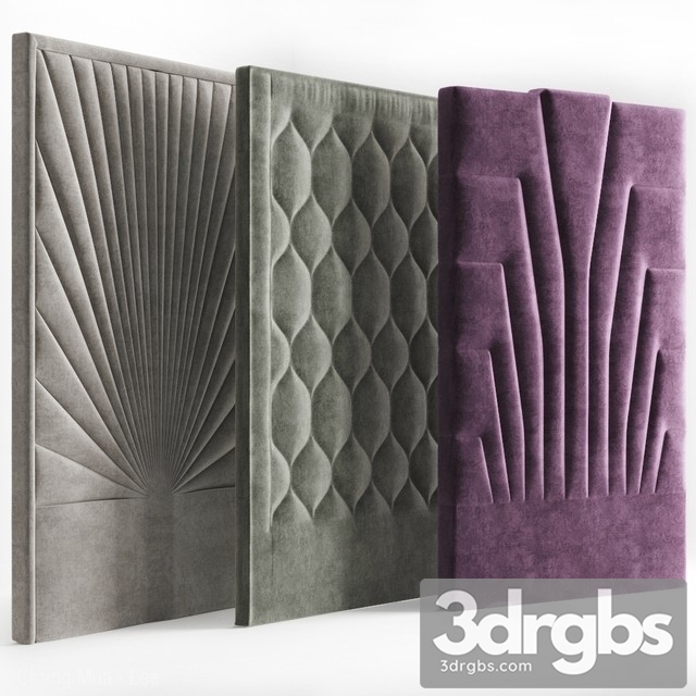 Fabric Headboard Set 4 3dsmax Download - thumbnail 1