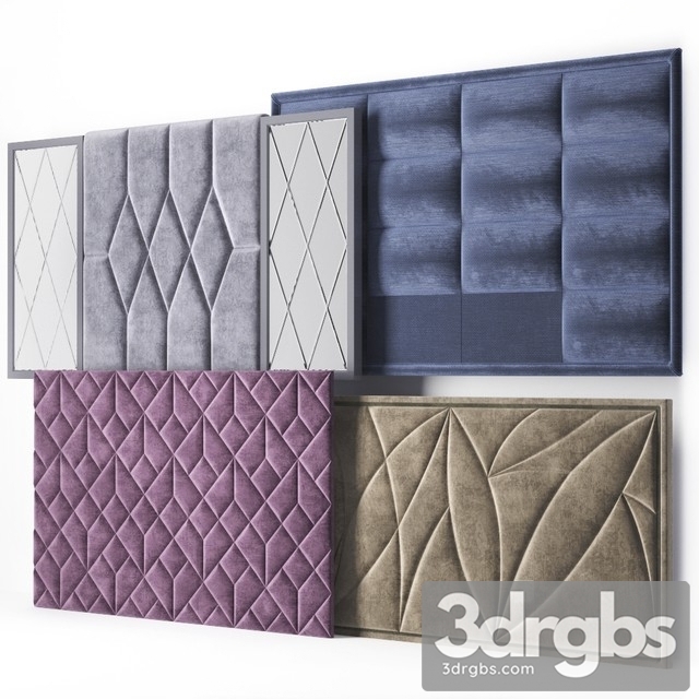 Fabric Headboard Set 5 3dsmax Download - thumbnail 1