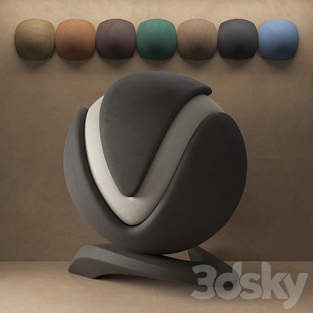 Set of materials “Suede” 3DS Max Model - thumbnail 2