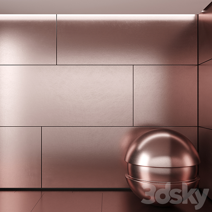 brushed copper 2 3DS Max Model - thumbnail 1