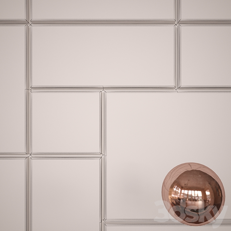 Copper panel 3DS Max - thumbnail 2