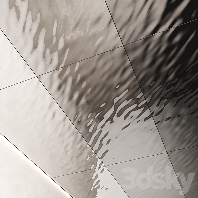 Decorative steel sheets with waves 02 3ds Max - thumbnail 2