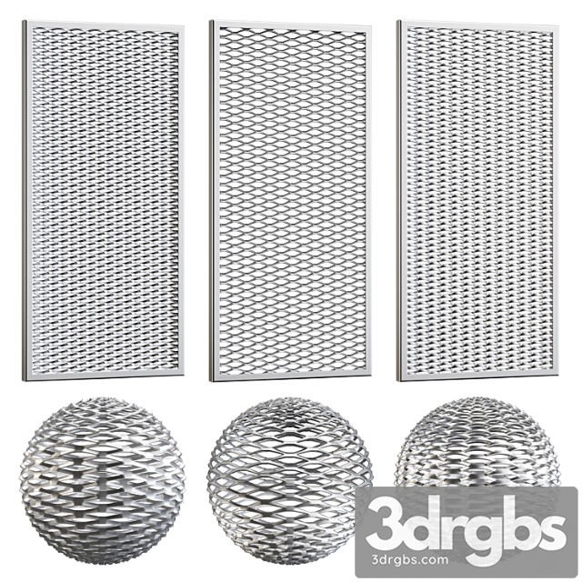 Expanded Metal Set 1 3dsmax Download - thumbnail 1