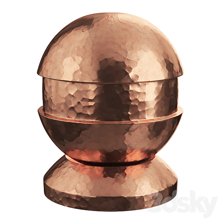 Hammered copper 3DS Max - thumbnail 1