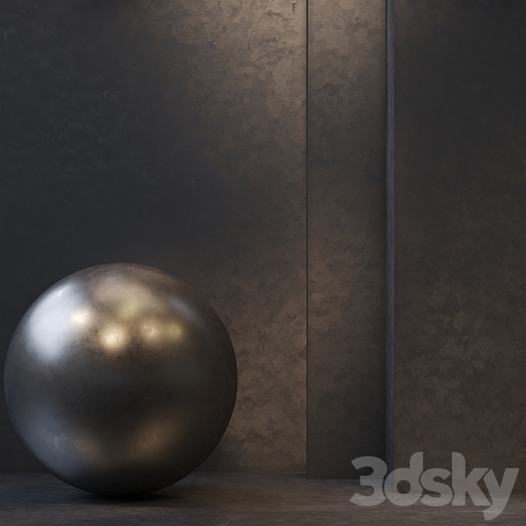 Metal Iron\/PBR\/Seamless\/4k\/set09 3DS Max Model - thumbnail 1