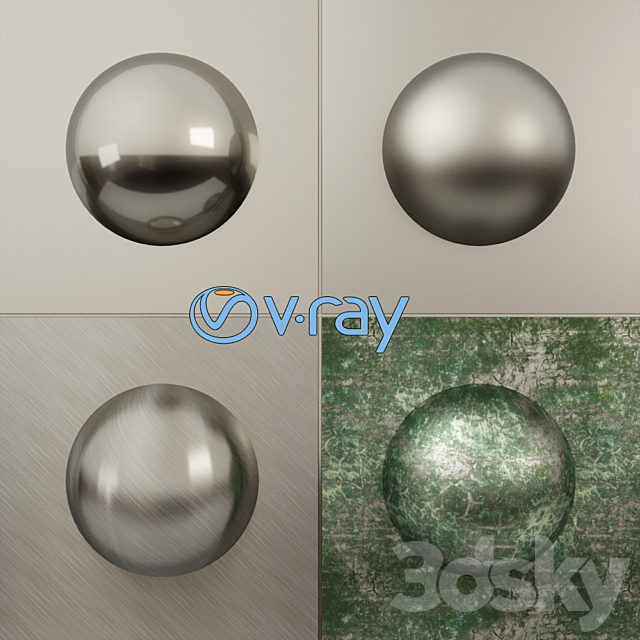 Metal nickel 3DS Max Model - thumbnail 2