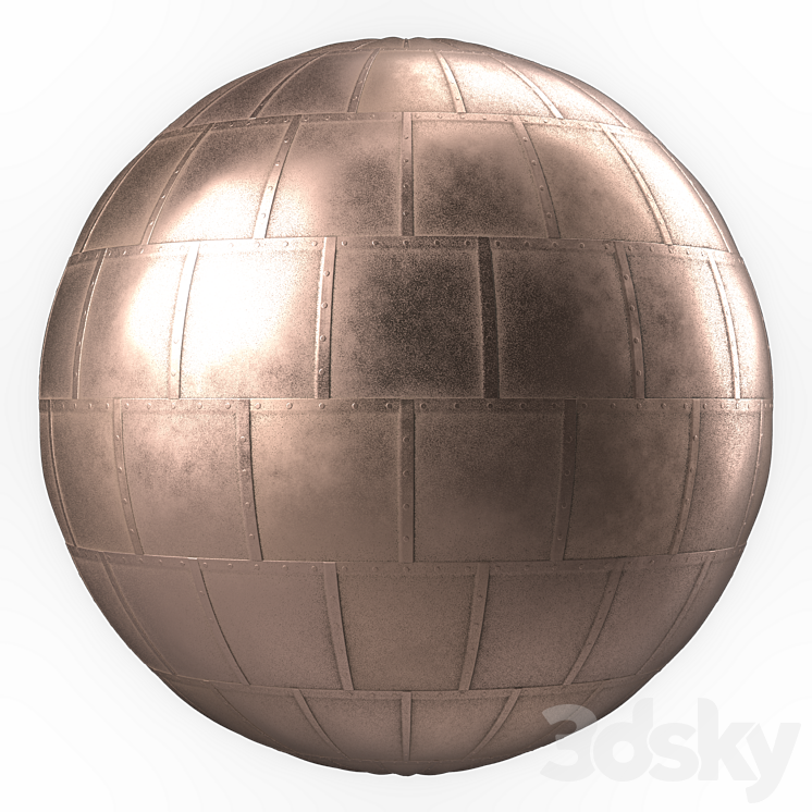 Metal panel Materials 1- 3 Metal panel Pbr 4k Seamless 3DS Max - thumbnail 2