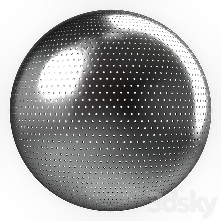 Metal panel Materials 3- perforated Metal panel Pbr 4k Seamless 3DS Max - thumbnail 2