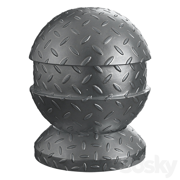 Metal threadplate 3DS Max - thumbnail 1