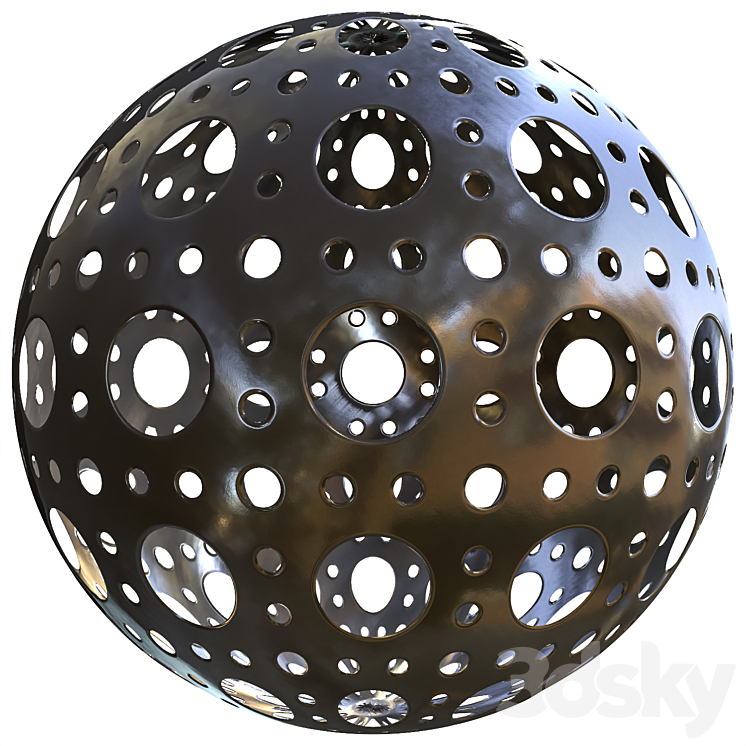 Patterned Metal (Aluminum 15) 3DS Max - thumbnail 1