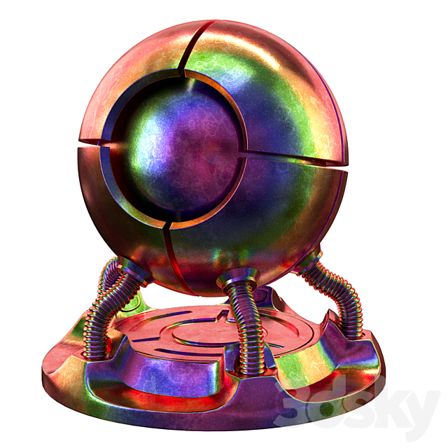 Rainbow metal material 3ds Max - thumbnail 1