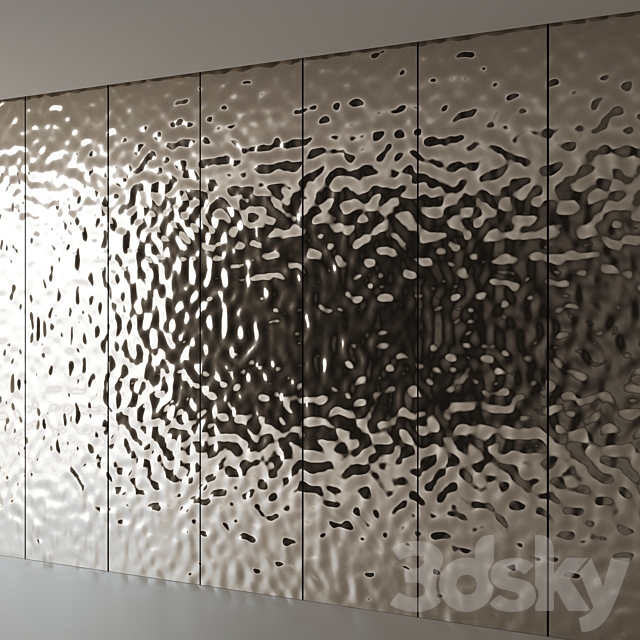 Seamless material Metal panels Wave 3ds Max - thumbnail 2