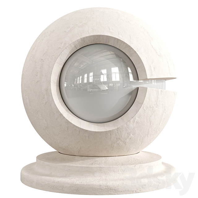 13 Plaster – Grande concrete White 3DS Max Model - thumbnail 2