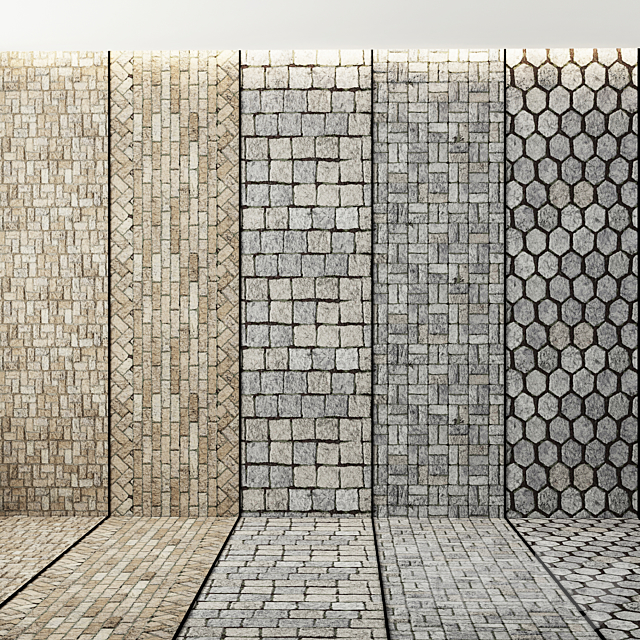 5 stone paving texture 3DSMax File - thumbnail 1