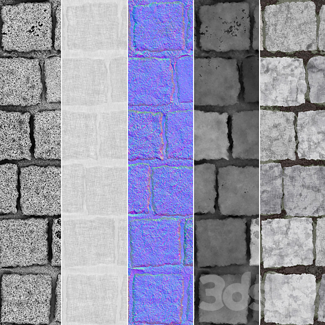 5 stone paving texture 3DSMax File - thumbnail 2