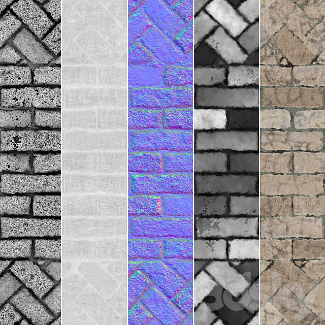 5 stone paving texture 3DSMax File - thumbnail 4