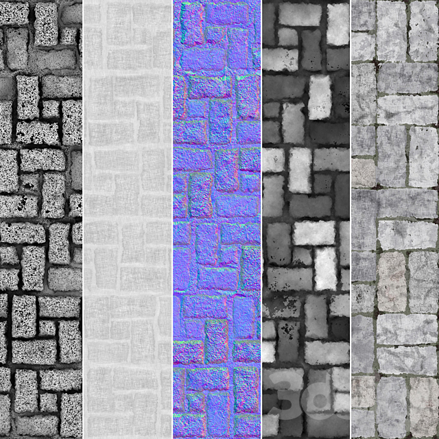 5 stone paving texture 3DSMax File - thumbnail 5