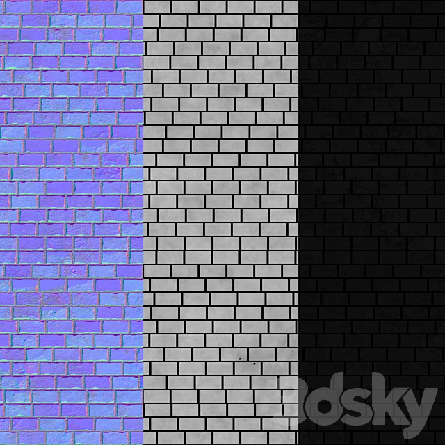 black brick 3DS Max Model - thumbnail 3