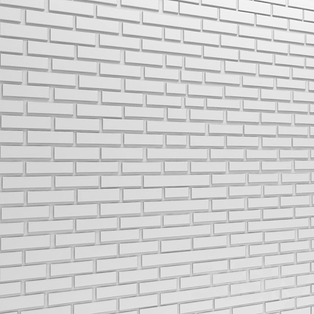 black brickwork stonework brick loft decorative panel wall 3ds Max - thumbnail 3