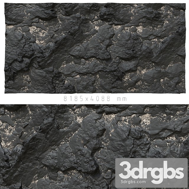 Black stone wall 3dsmax Download - thumbnail 1