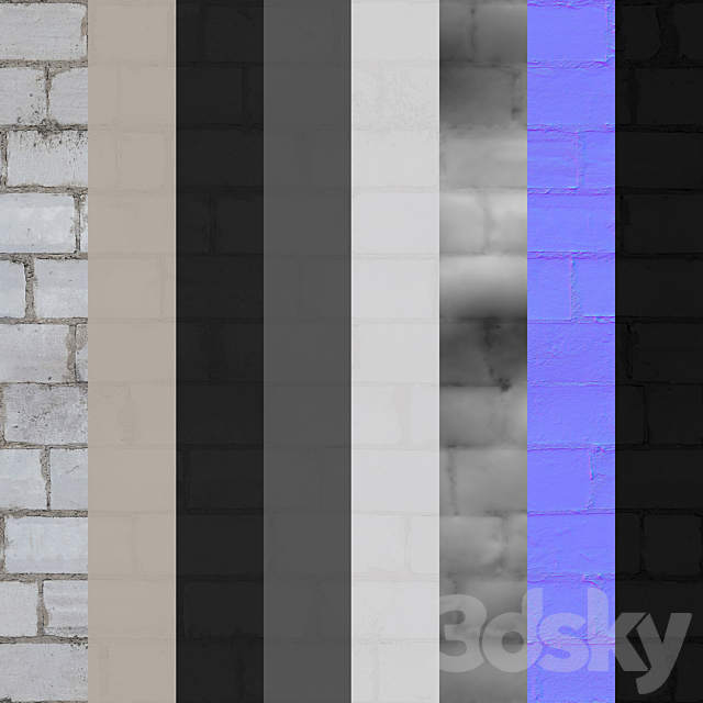 Block wall set 01 3DSMax File - thumbnail 7