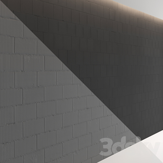 Block wall set 02 3DS Max Model - thumbnail 5