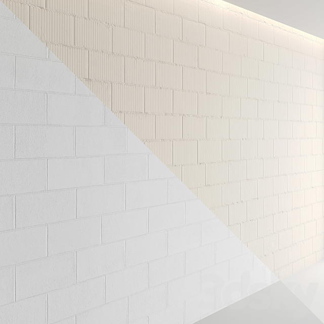 Block wall set 02 3DS Max Model - thumbnail 6