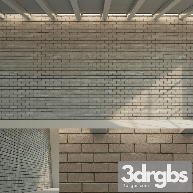 Brick wall (dark brick) 3dsmax Download - thumbnail 1