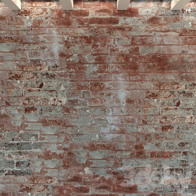 Brick wall. Old brick. 100 3DS Max Model - thumbnail 2