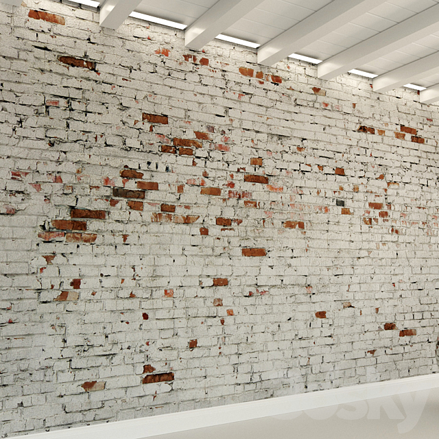 Brick wall. Old brick. 130 3DS Max Model - thumbnail 2