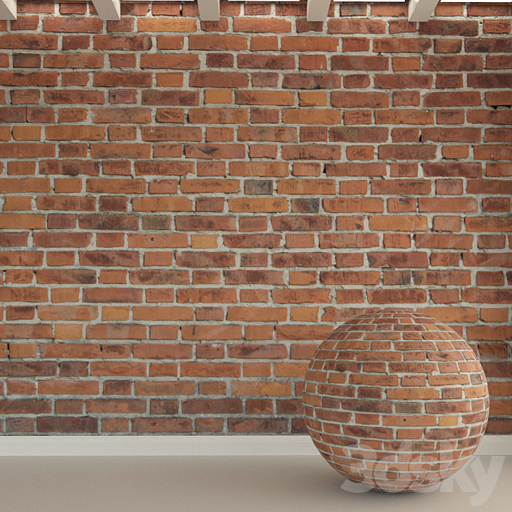 Brick wall. Old brick. 162 3DS Max - thumbnail 1