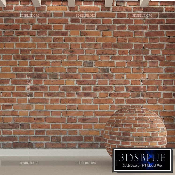 Brick wall. Old brick. 162 3DS Max - thumbnail 3