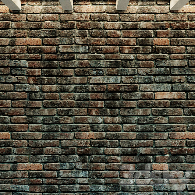 Brick wall. Old brick. 37 3ds Max - thumbnail 3