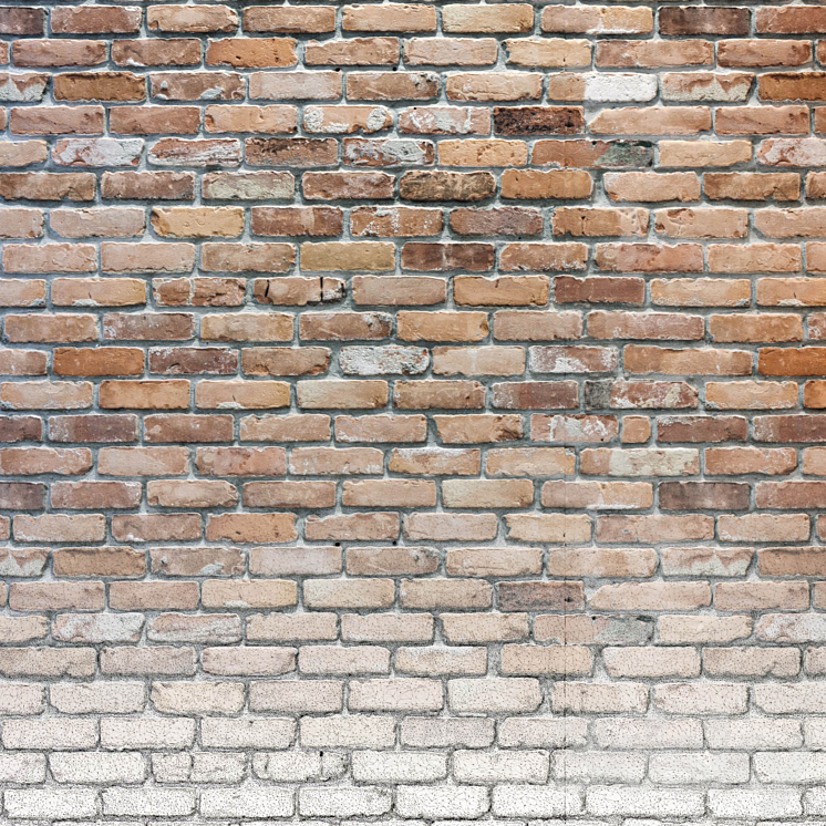 Brick wall with corners 3DS Max - thumbnail 2