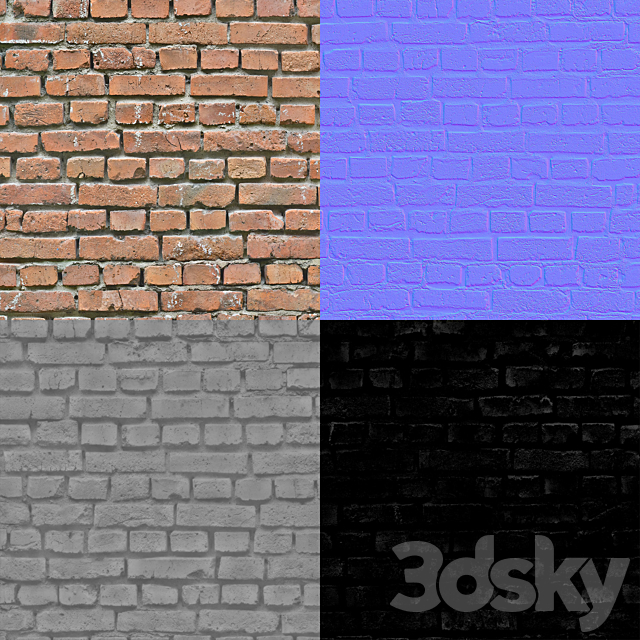 Bricks Set Material 3ds Max - thumbnail 3