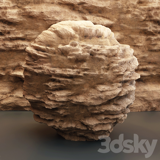 Cliff Damaged Rocks 10 3DS Max Model - thumbnail 4